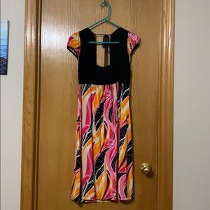 Multi color dress.